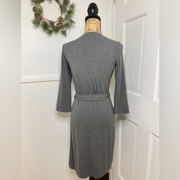 Diane Von Furstenberg New Julian Two Gray Wrap Dress - Picture 6 of 16